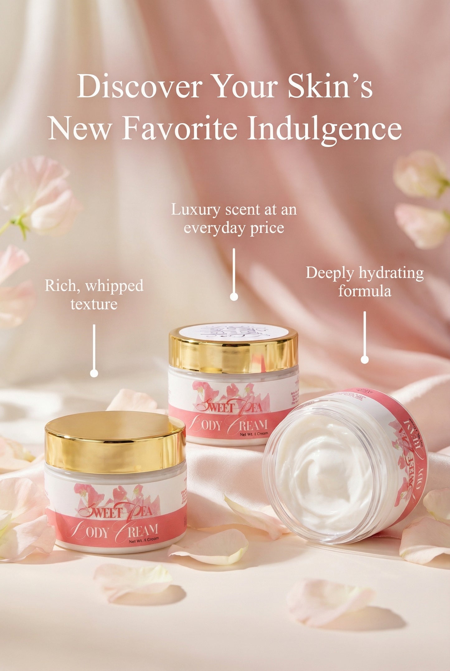 Sweet Pea Body Cream 4oz- New Formula