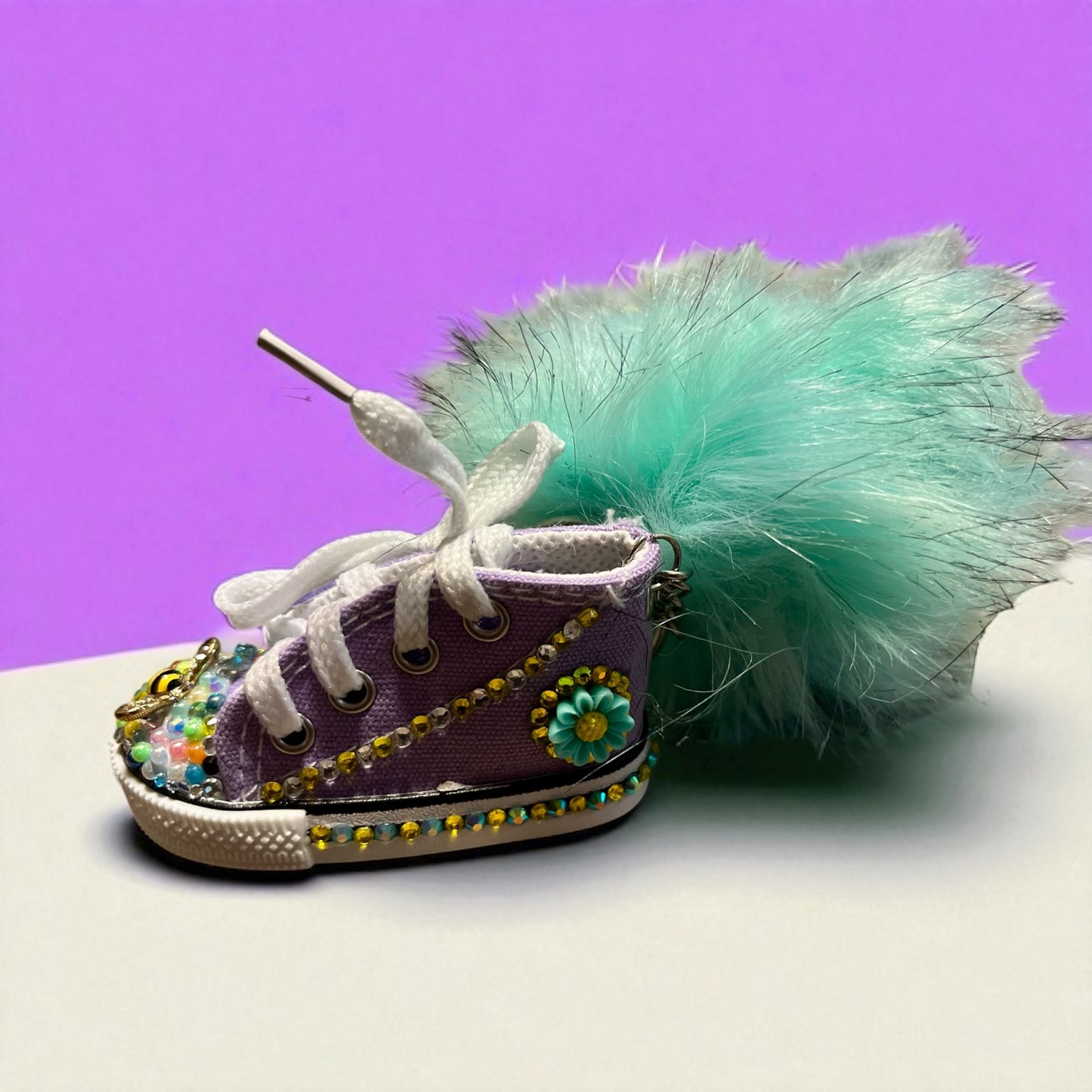 Bedazzled Converse Shoe Keychain – Summer Bees