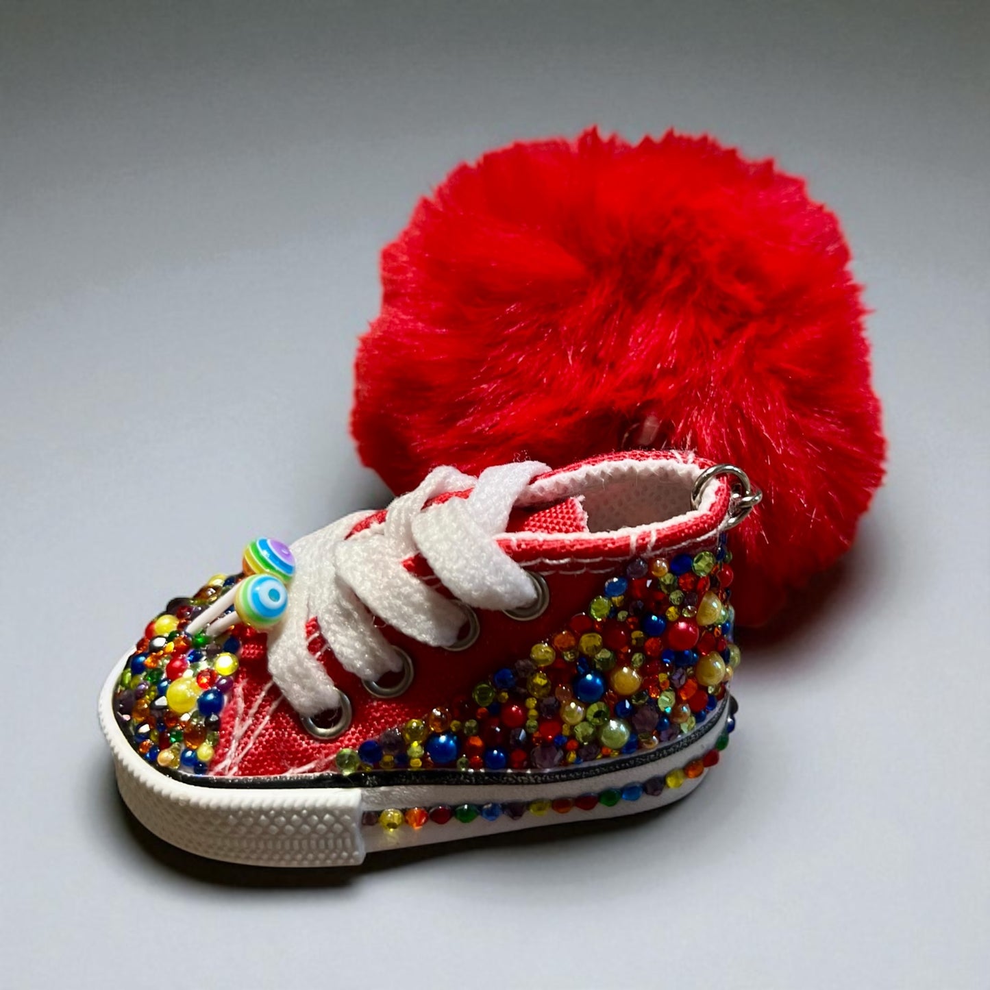 Bedazzled Handmade Converse Shoe Keychain – Lollipop