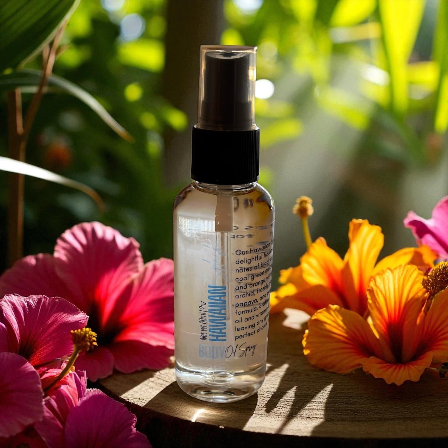 Hawaiian Vibes Body Oil Spray 2oz -4 Pack Bundle
