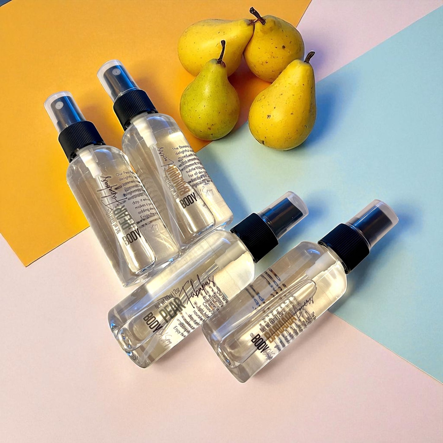 Bananas & Pears Duo Body Oil Spray 4-Pack Bundle