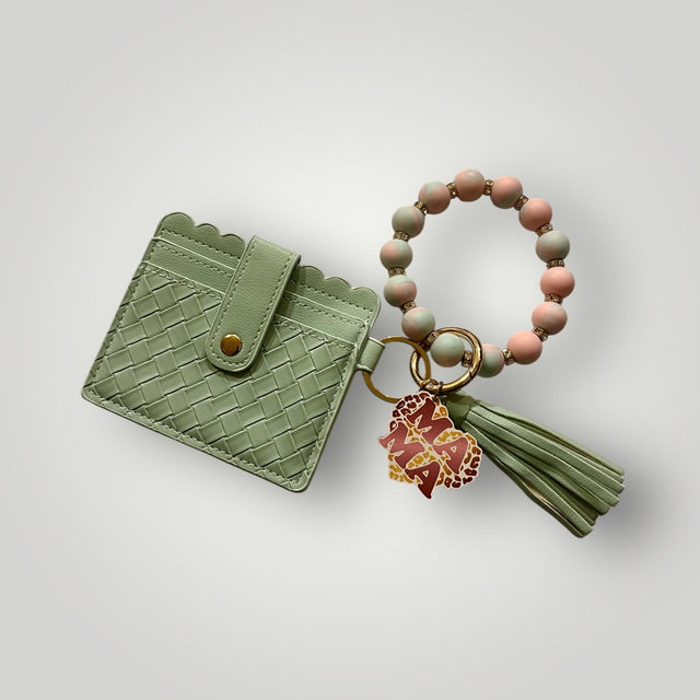 Women's Stripe Silica Gel Lock Clasp Card Holders