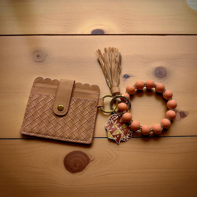 Women's Stripe Silica Gel Lock Clasp Card Holders