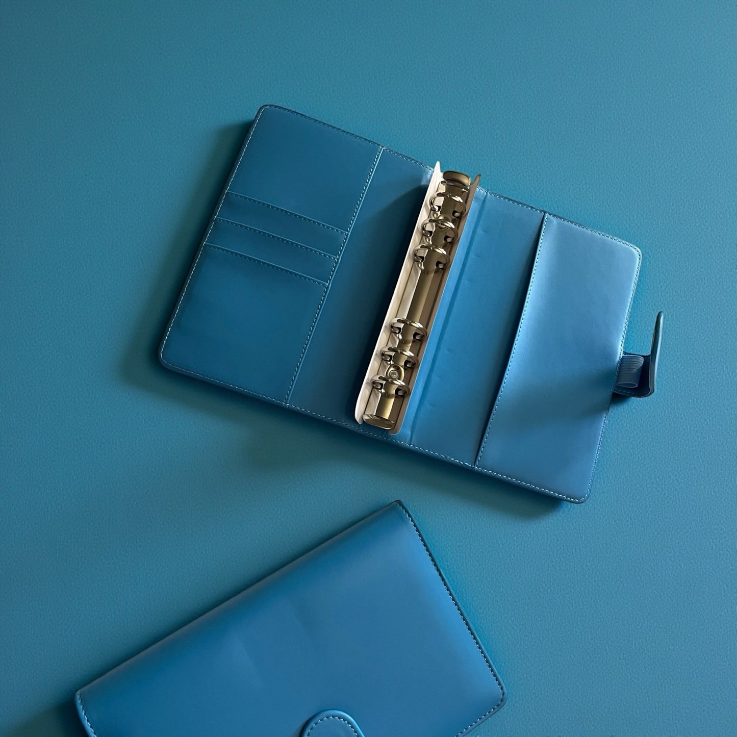 Sky Blue A6 PU Leather Binders