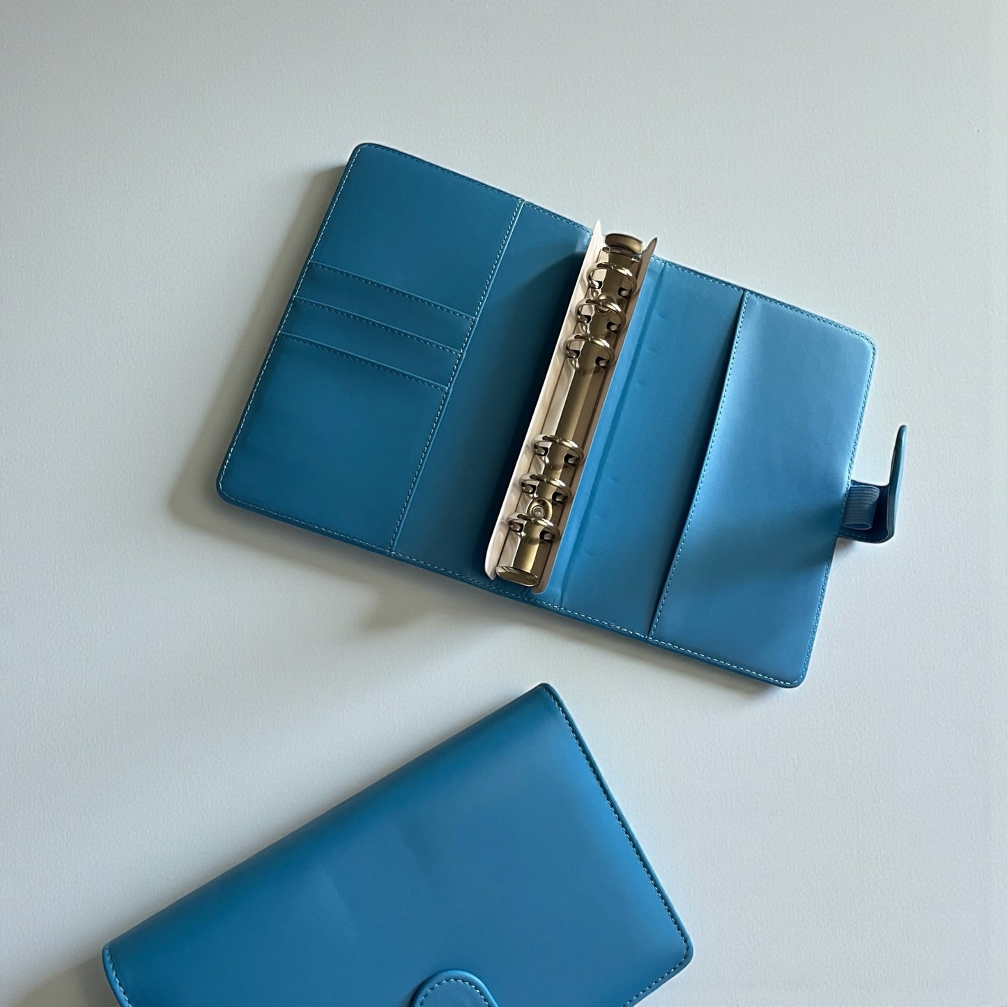 Sky Blue A6 PU Leather Binders