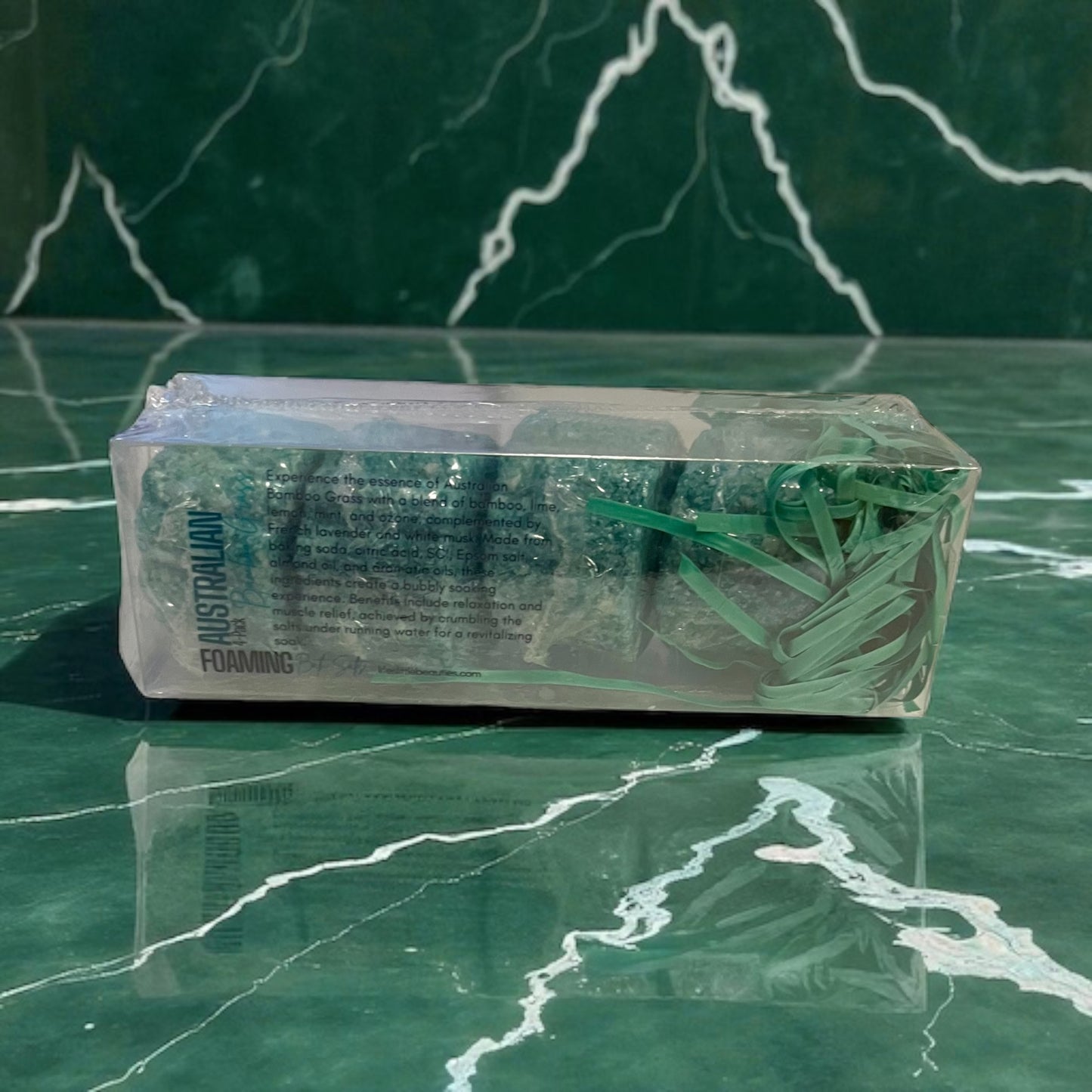 Australian Bamboo Grass Foaming Bath Salts Fizzers - 4Pack