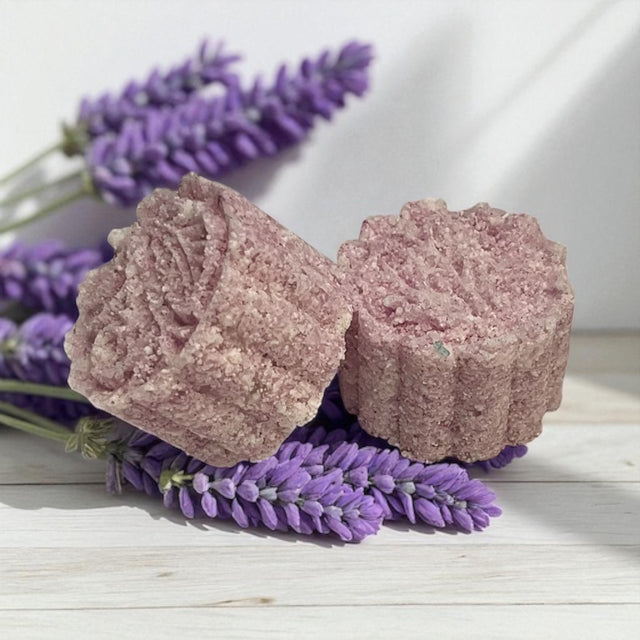 Lavender Flowers Foaming Bath Salts Fizzers - 4Pack