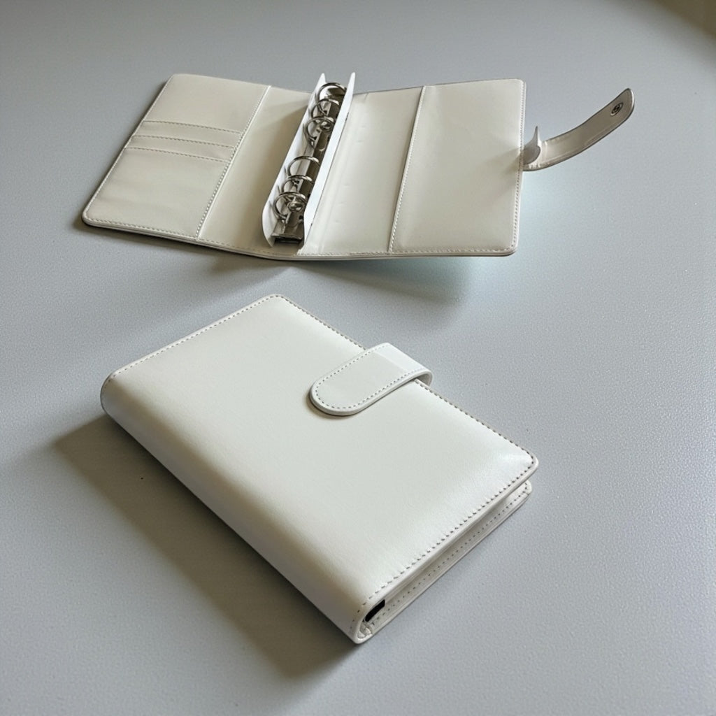 White A6 PU Leather Binders