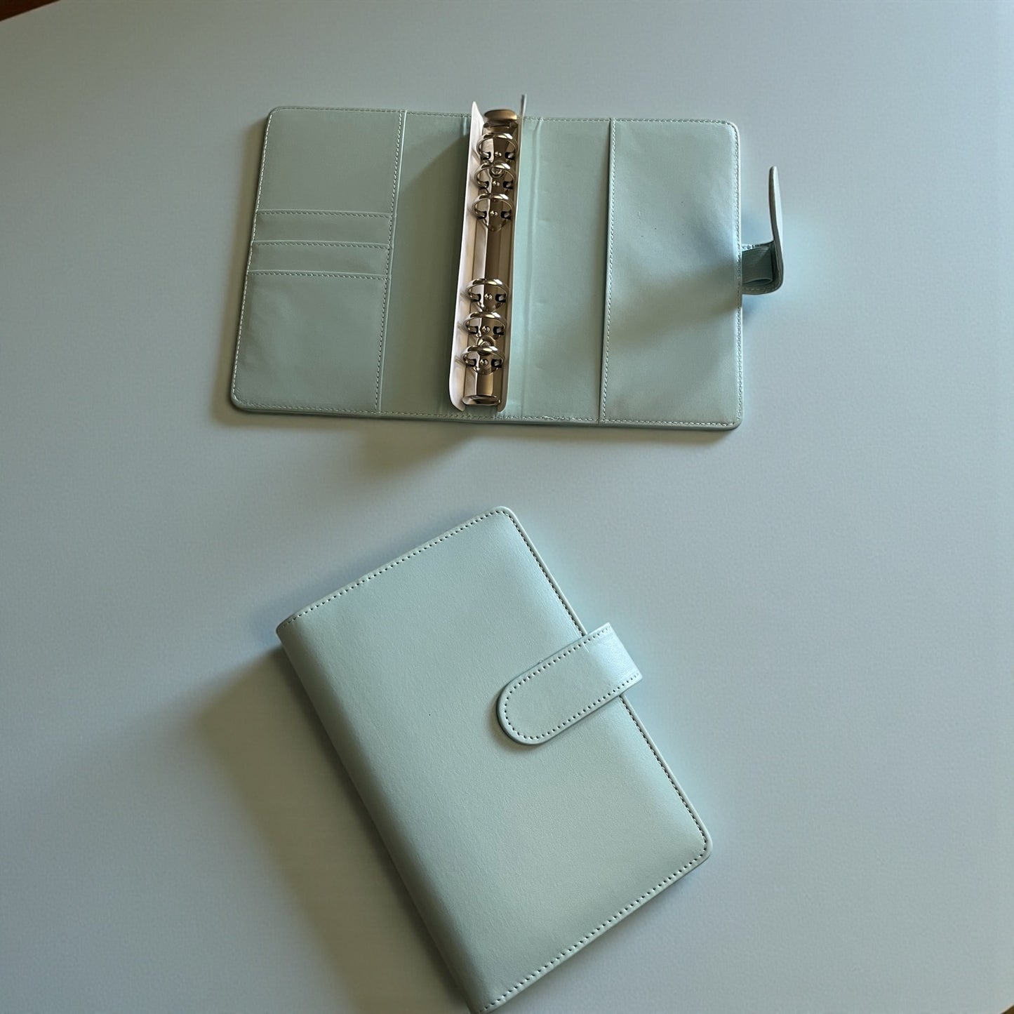 Light Blue A6 PU Leather Binders