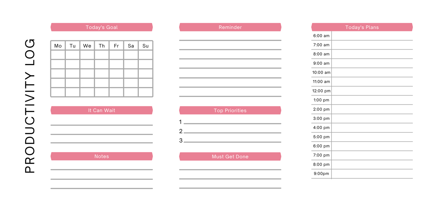 Magnetic Productivity Log Notepads
