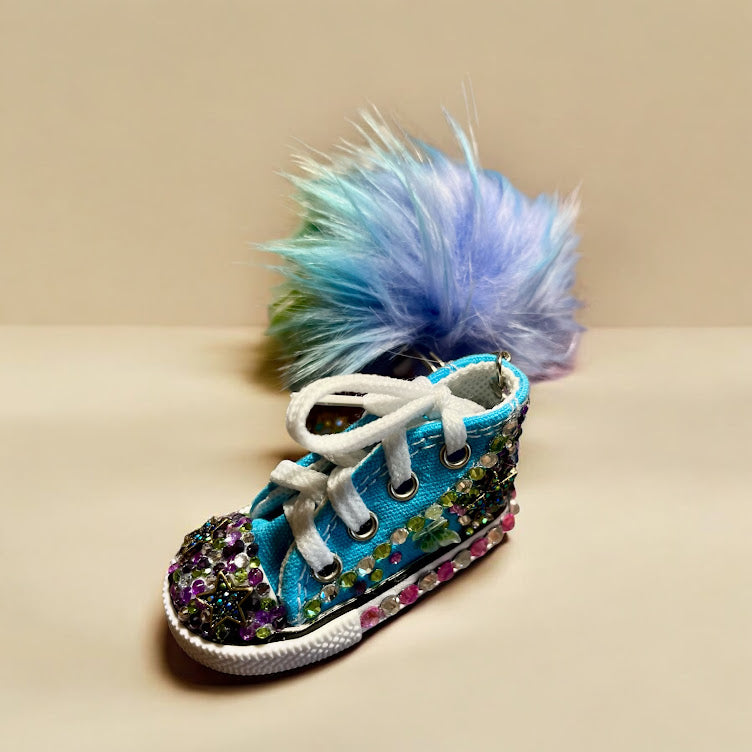 Bedazzled Converse Handmade Keychain - Moon & Stars Collection