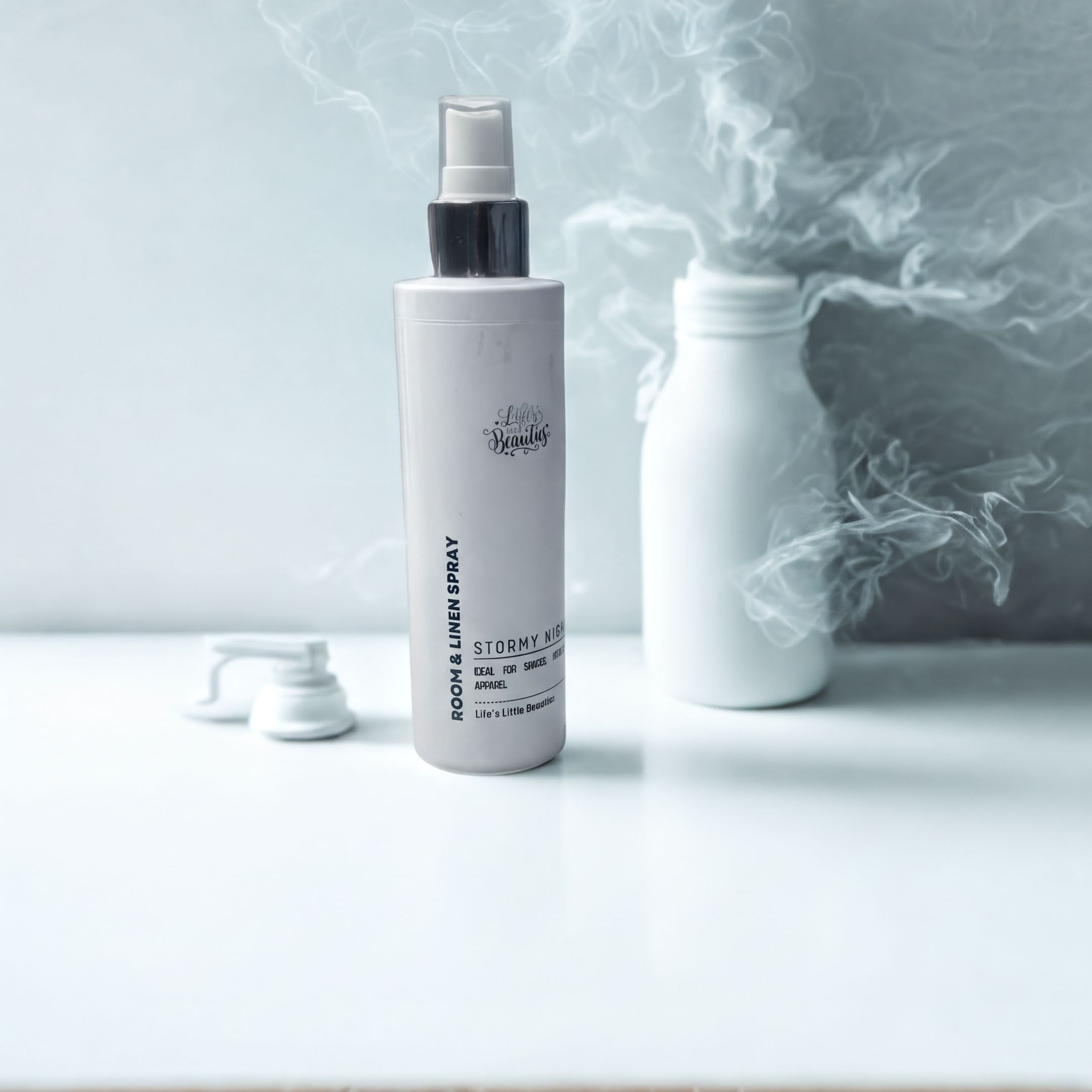Natural room & linen spray with mist, handcrafted with goat milk and natural ingredients for fresh spaces