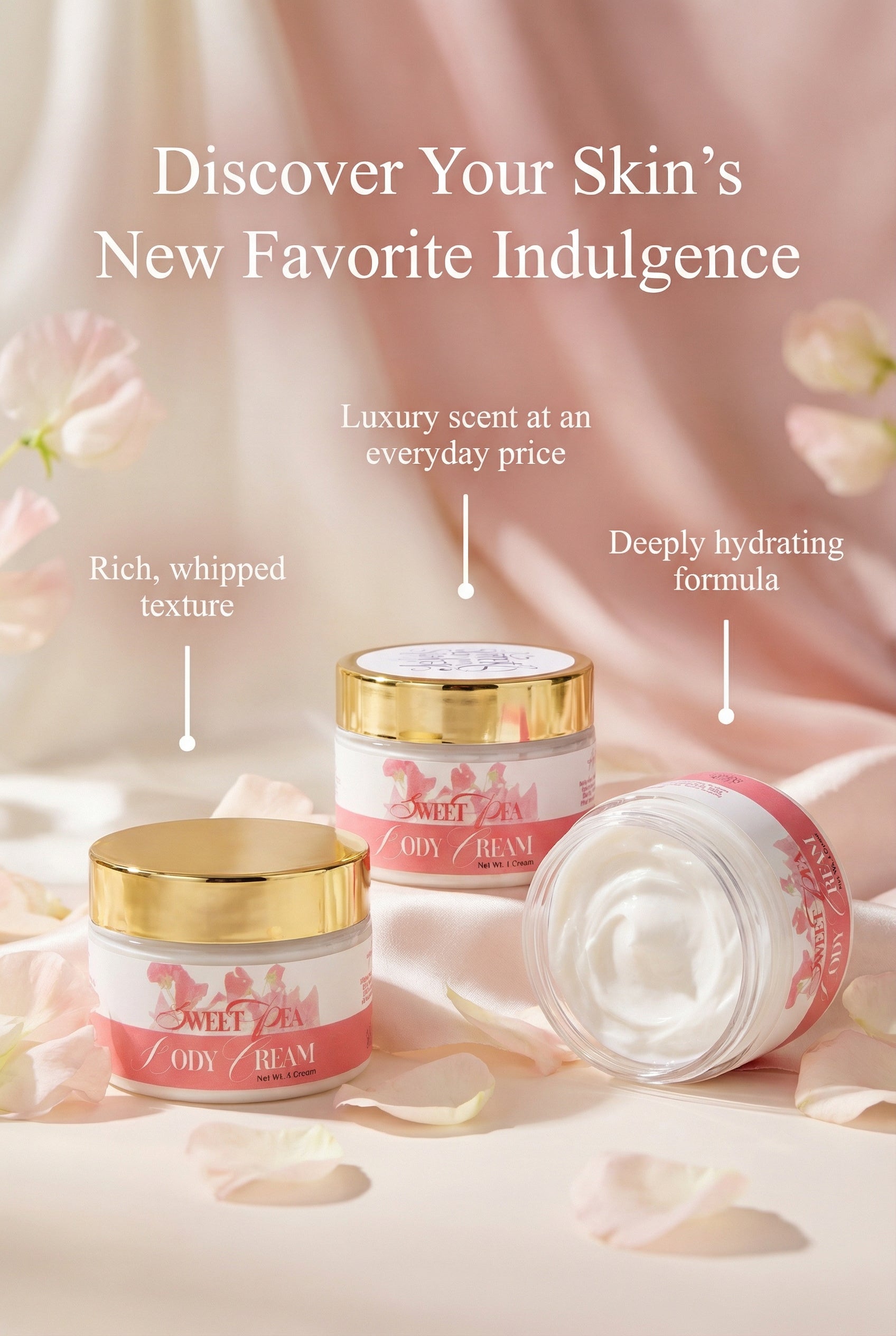 Sweet Pea Body Cream 4oz- New Formula