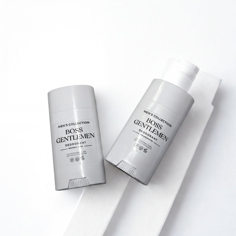 Two deodorant products from the "Men's Collection" are shown against a white background.