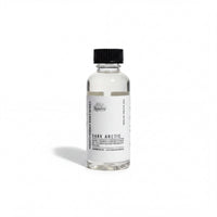 A clear glass bottle with a black cap, containing a clear liquid, labeled as "Dark Arctic".