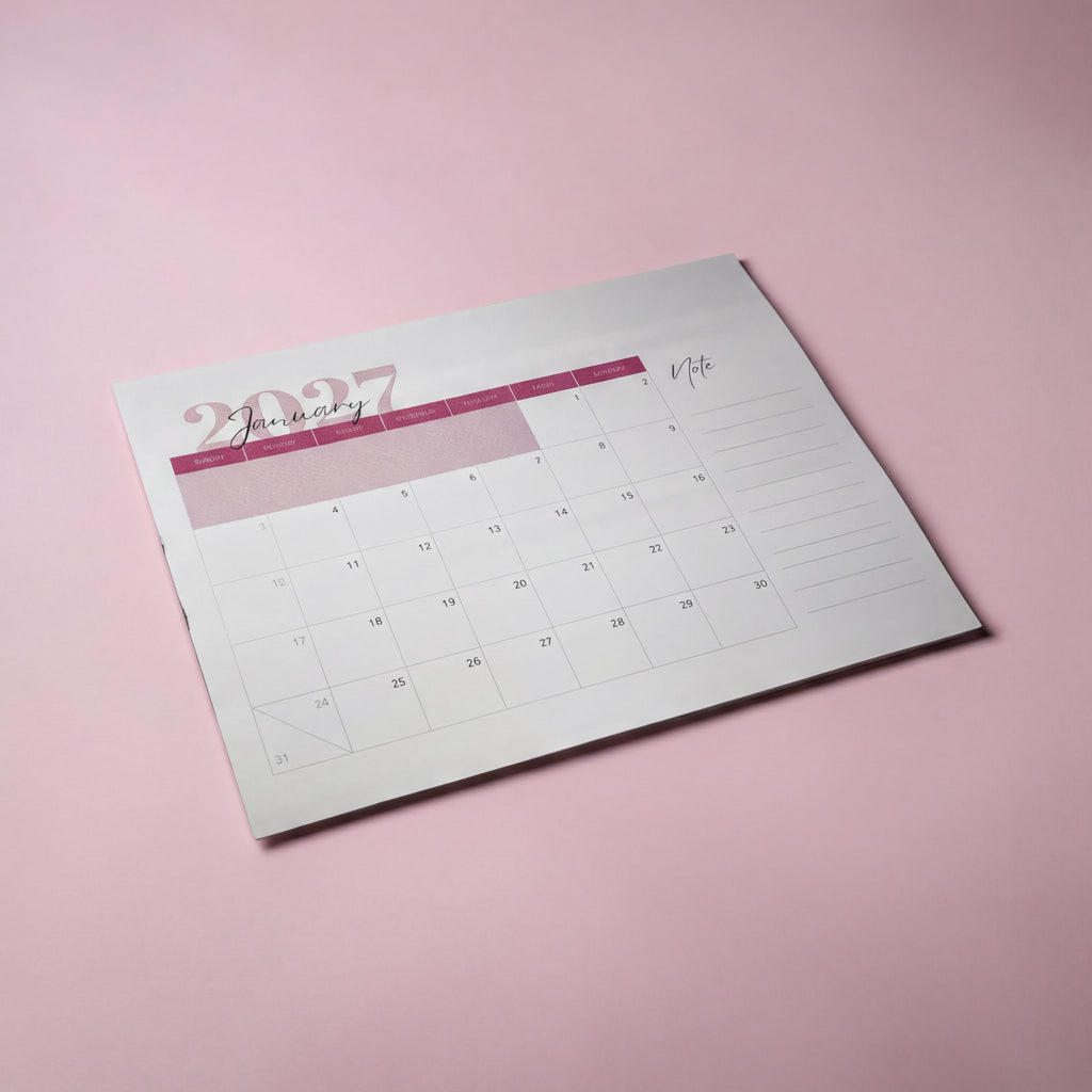 A calendar for the month of January, with the year "2027" displayed at the top.