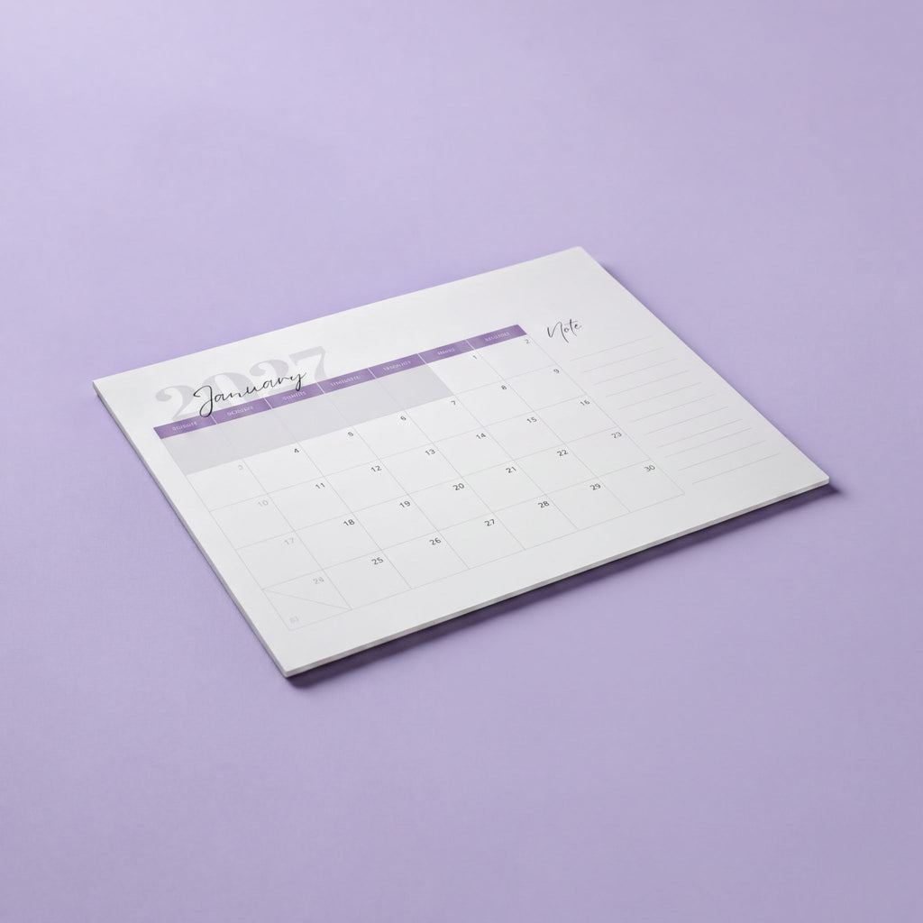 A calendar for the month of January, with the year "2027" displayed at the top.