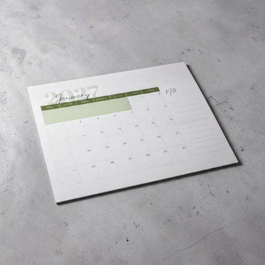 A calendar for the month of January, with the year "2027" displayed at the top.