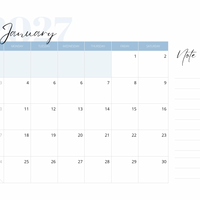 2027 Calendar Notepad - A 76-Page Duo