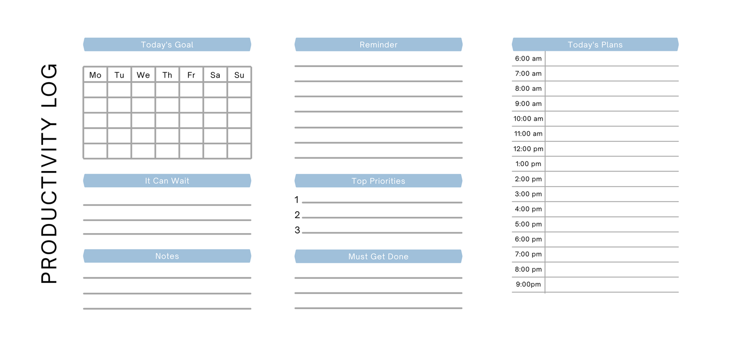 Magnetic Productivity Log Notepads
