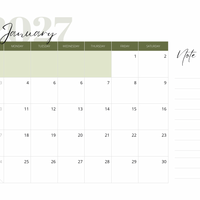2027 Calendar Notepad - A 76-Page Duo