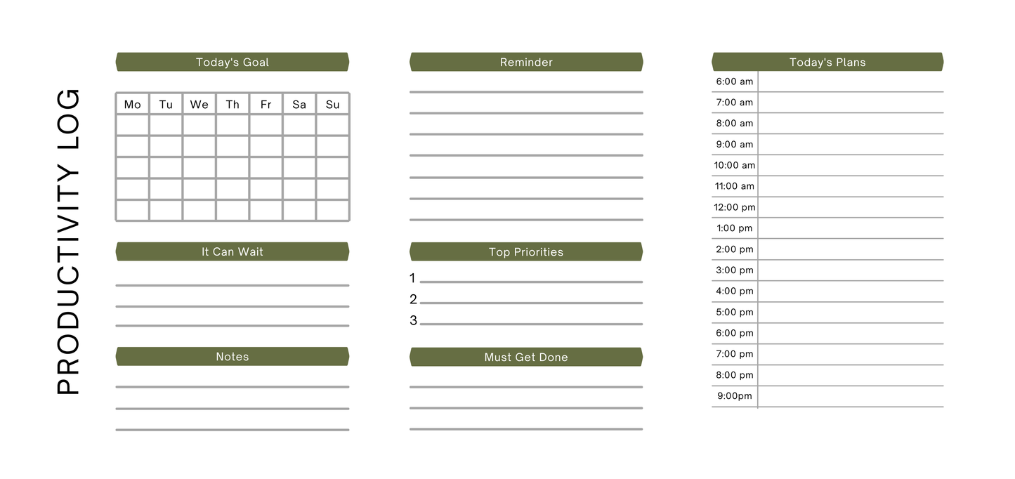 Magnetic Productivity Log Notepads