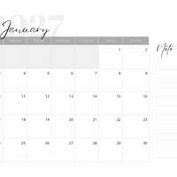 2027 Calendar Notepad - A 76-Page Duo