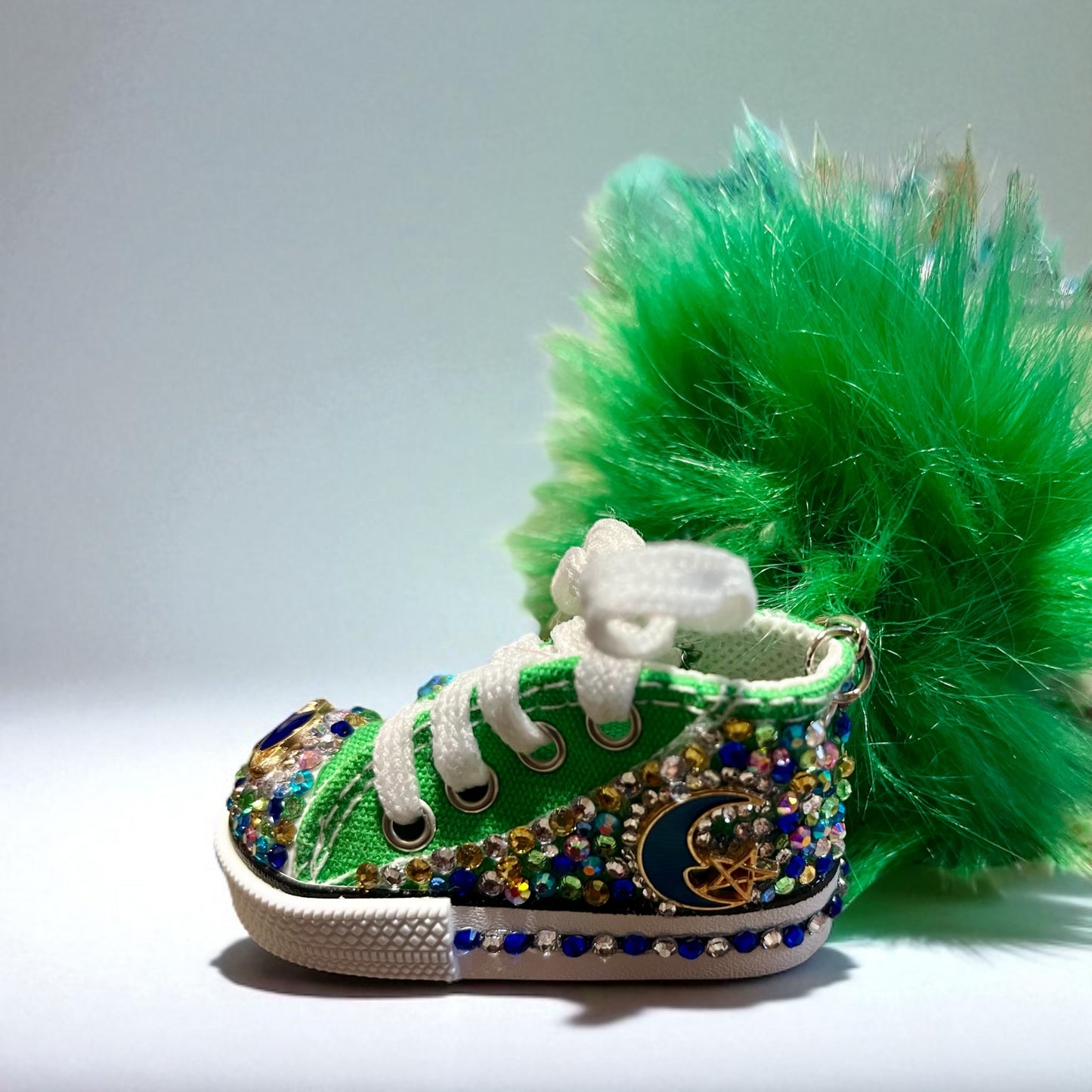 Bedazzled Handmade Converse Keychain: Galaxy Style Two