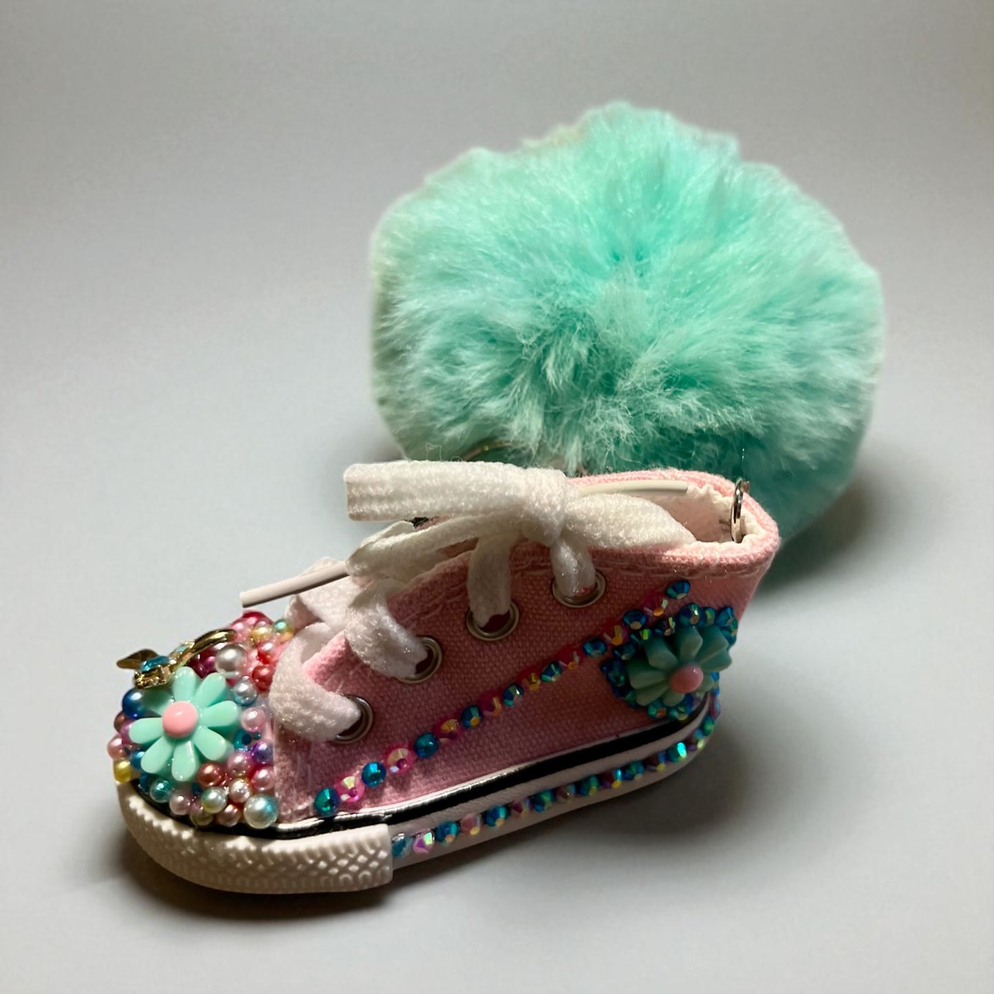 Bedazzled Handmade Converse Keychain – Spring Collection