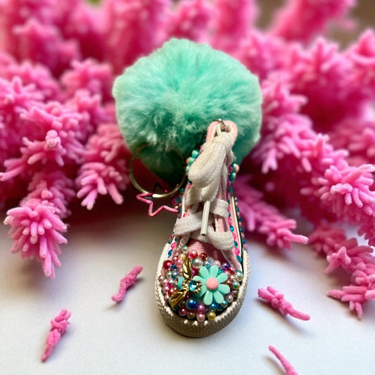 Bedazzled Handmade Converse Keychain – Spring Collection