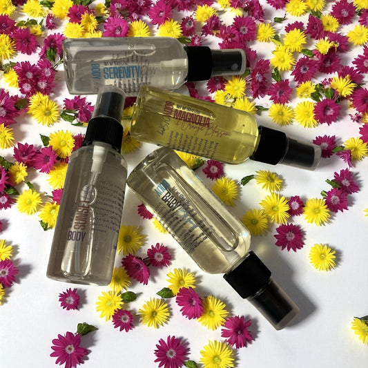Soft Floral Body Oil Spray 2oz- 4 Pack Bundle