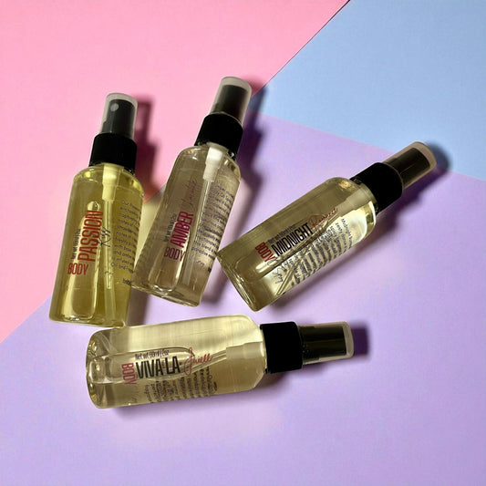 Set the Mood Women’s Body Oil Spray 2oz - 4 Pack Bundle