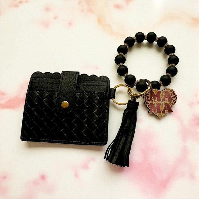 Women's Stripe Silica Gel Lock Clasp Card Holders