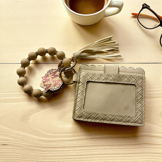 Women's Stripe Silica Gel Lock Clasp Card Holders