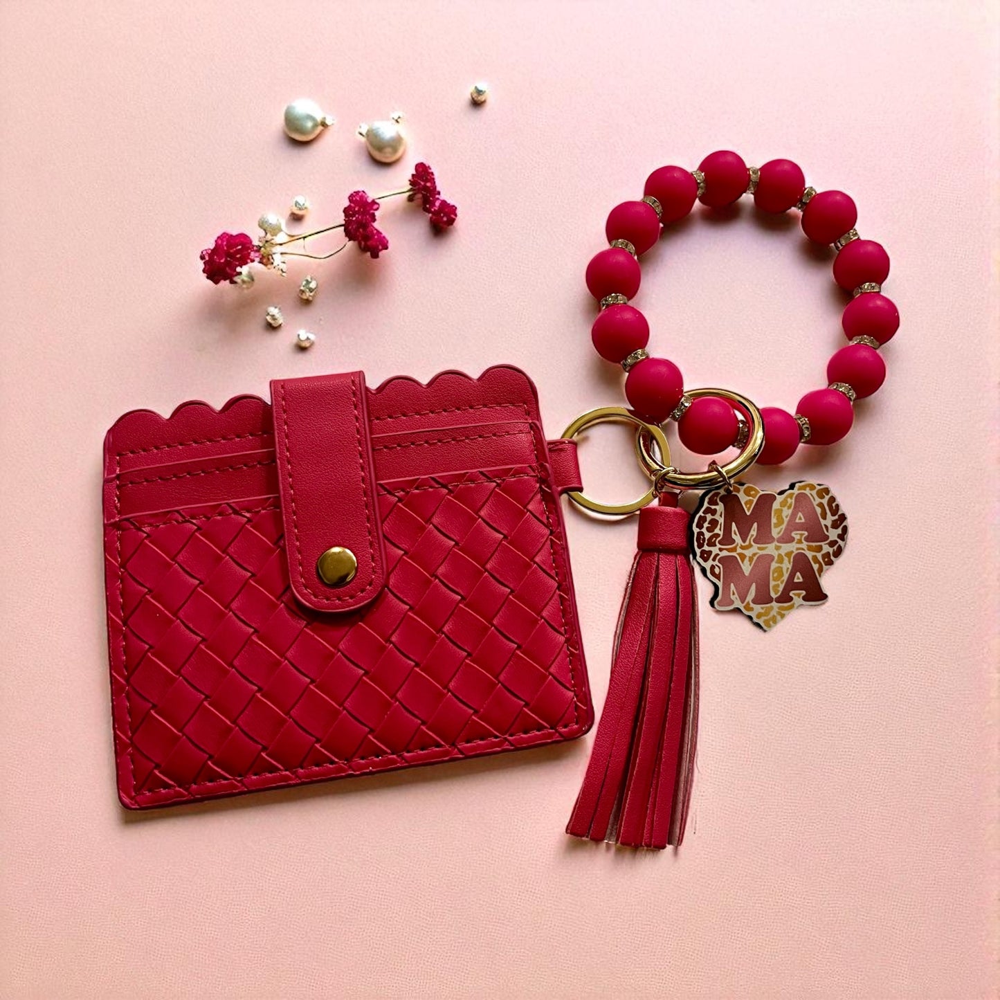 Women's Stripe Silica Gel Lock Clasp Card Holders
