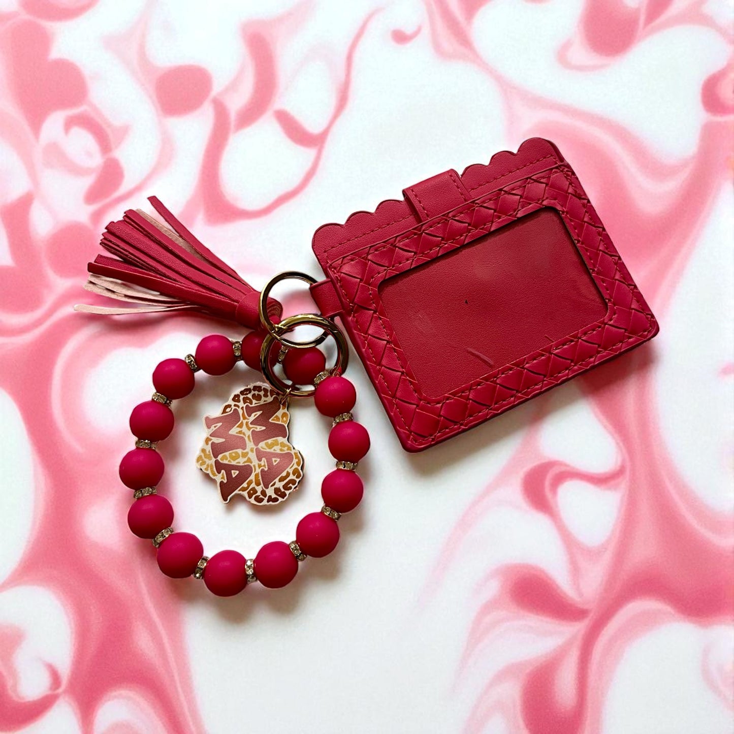Women's Stripe Silica Gel Lock Clasp Card Holders