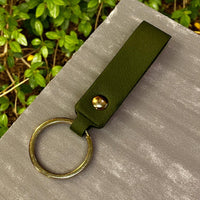 Solid Color Leather Key Chain Hand Rope Bag Pendant