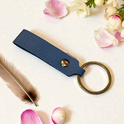 Solid Color Leather Key Chain Hand Rope Bag Pendant