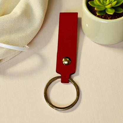 Solid Color Leather Key Chain Hand Rope Bag Pendant