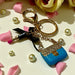Blue Pearl Sachet Purse Keychain