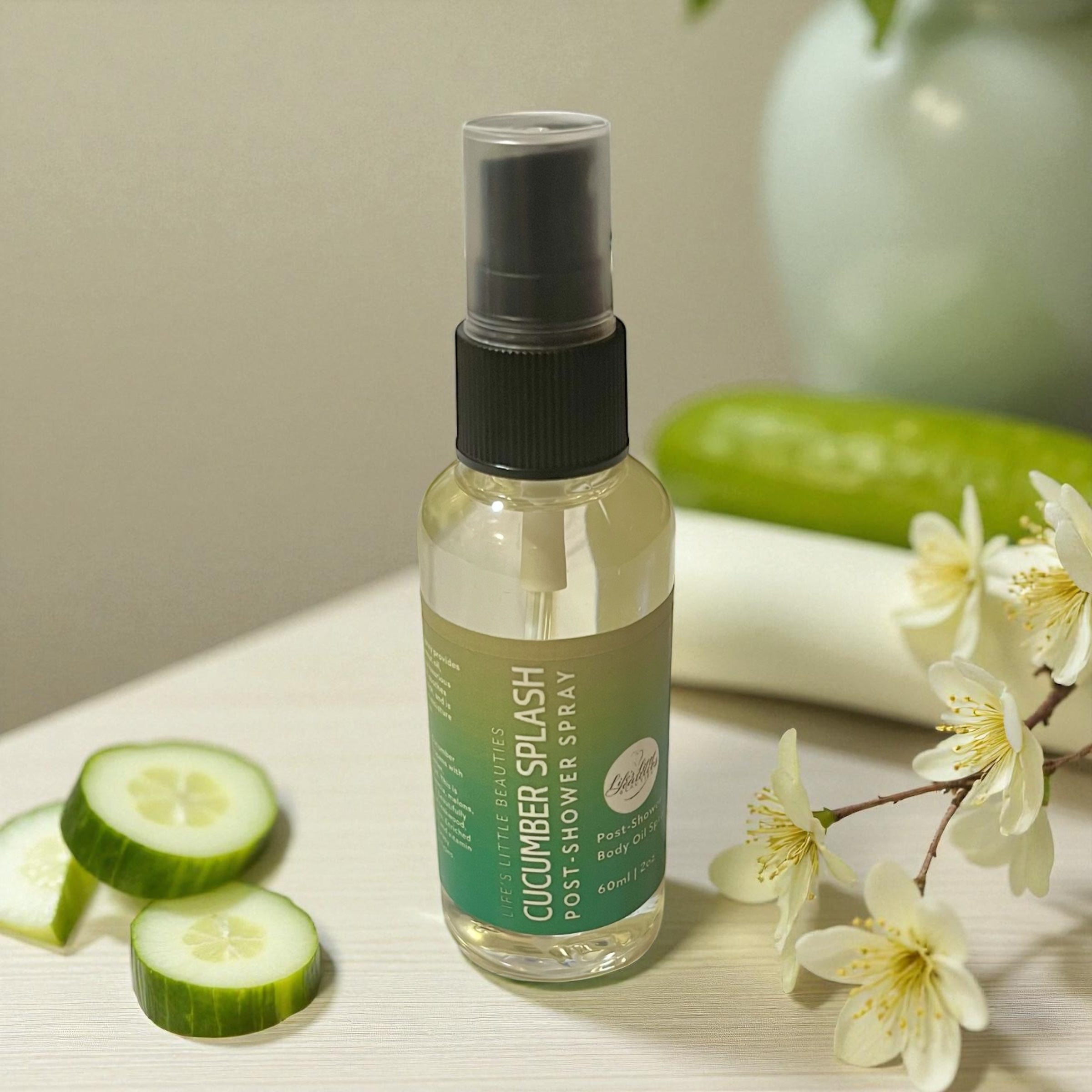 Body Oil Spray: Cucumber and Aloe Refreshment (60ml/2oz)