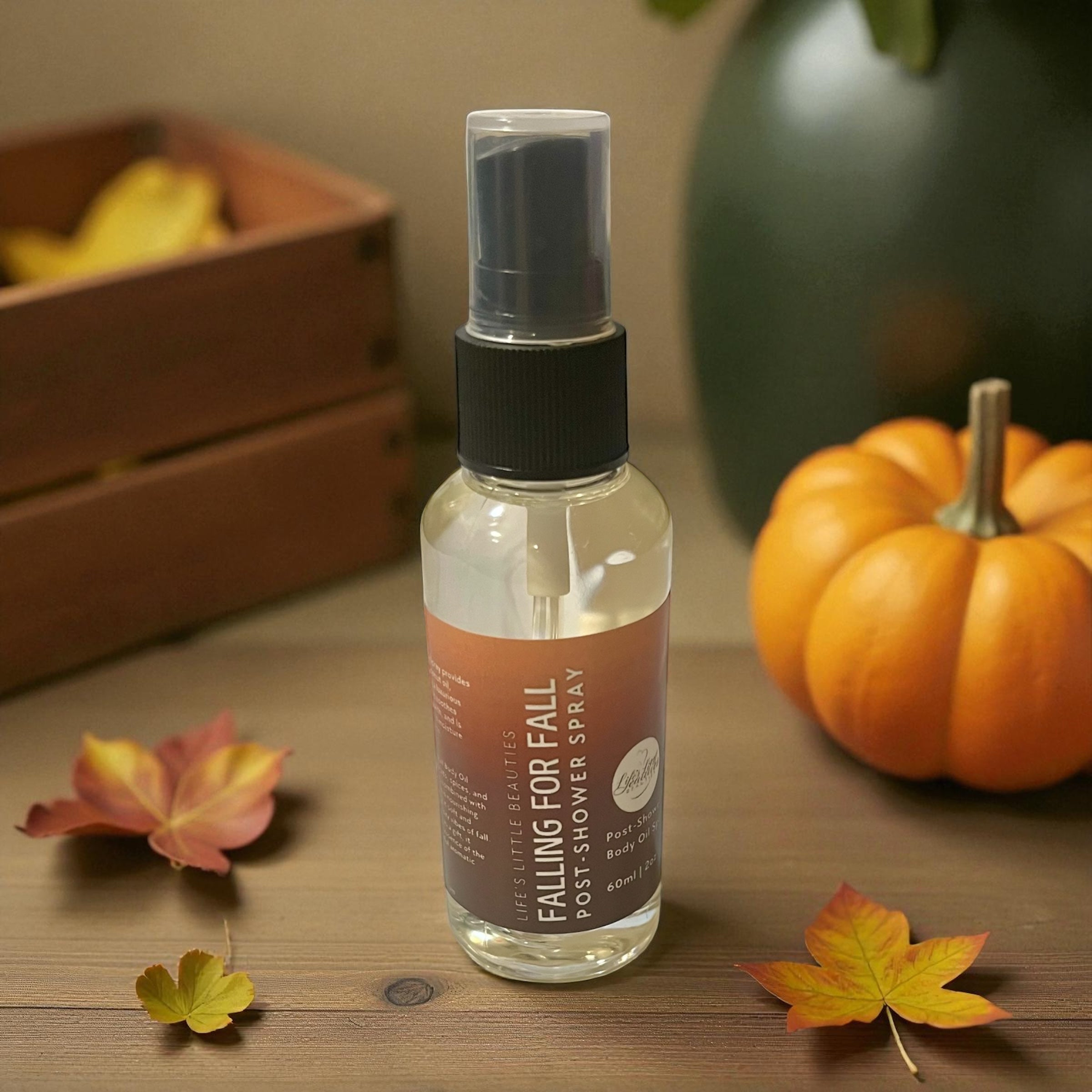 Autumn Body Oil Spray - Warm Spices and Leaves Scent, 2oz