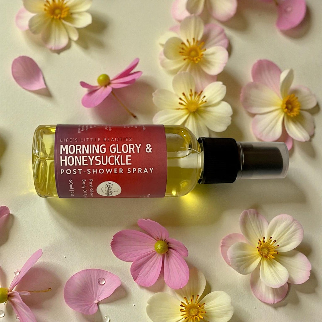 Morning Glory & Honeysuckle Body Oil Spray (60ml, Post-Shower Moisturizer)