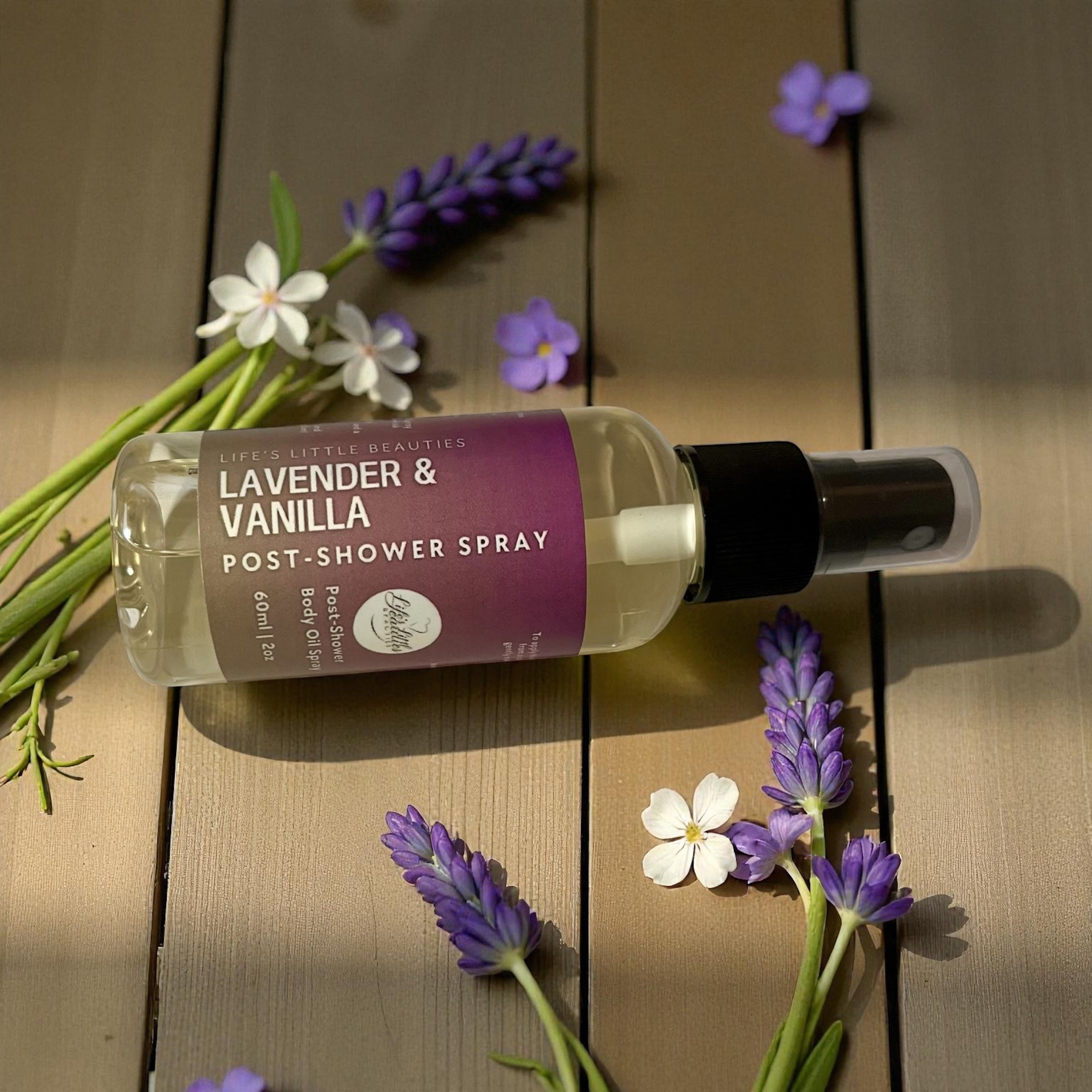 Body Oil Spray: Lavender, Vanilla & Orange Zest - Light, Hydrating