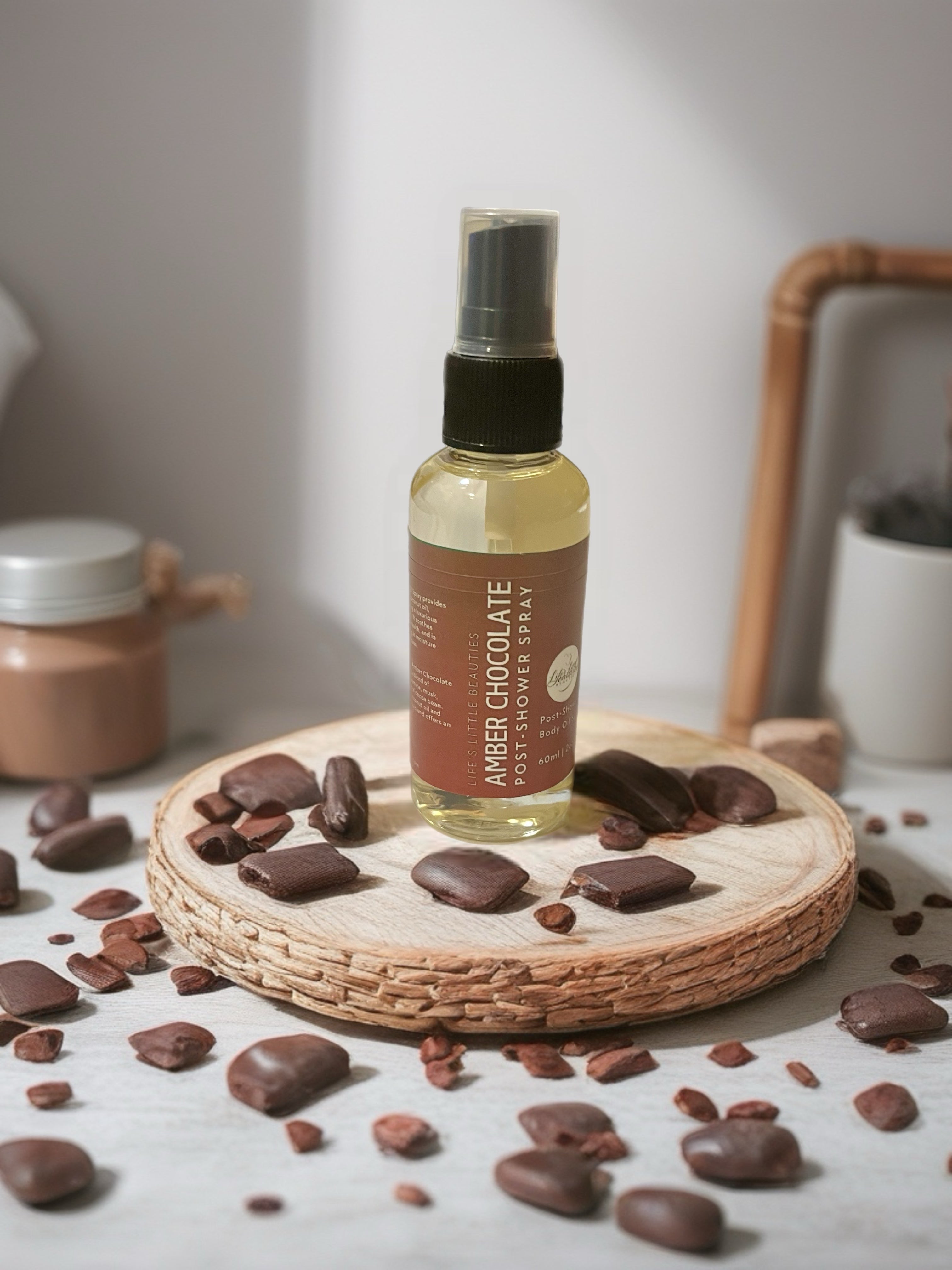 Amber Chocolate Body Oil: Nourishing Post-Shower Mist (60ml)