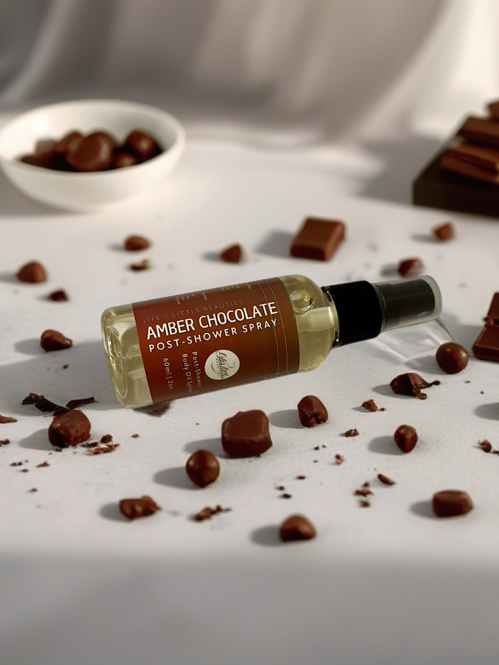 Amber Chocolate Body Oil: Nourishing Post-Shower Mist (60ml)