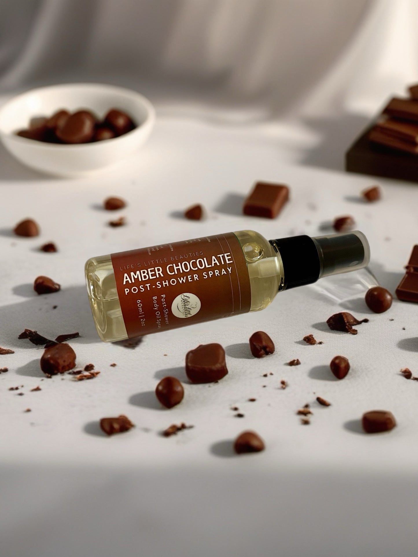 Post-Shower | Amber Chocolate Body Oil Spray - 60ml/2oz