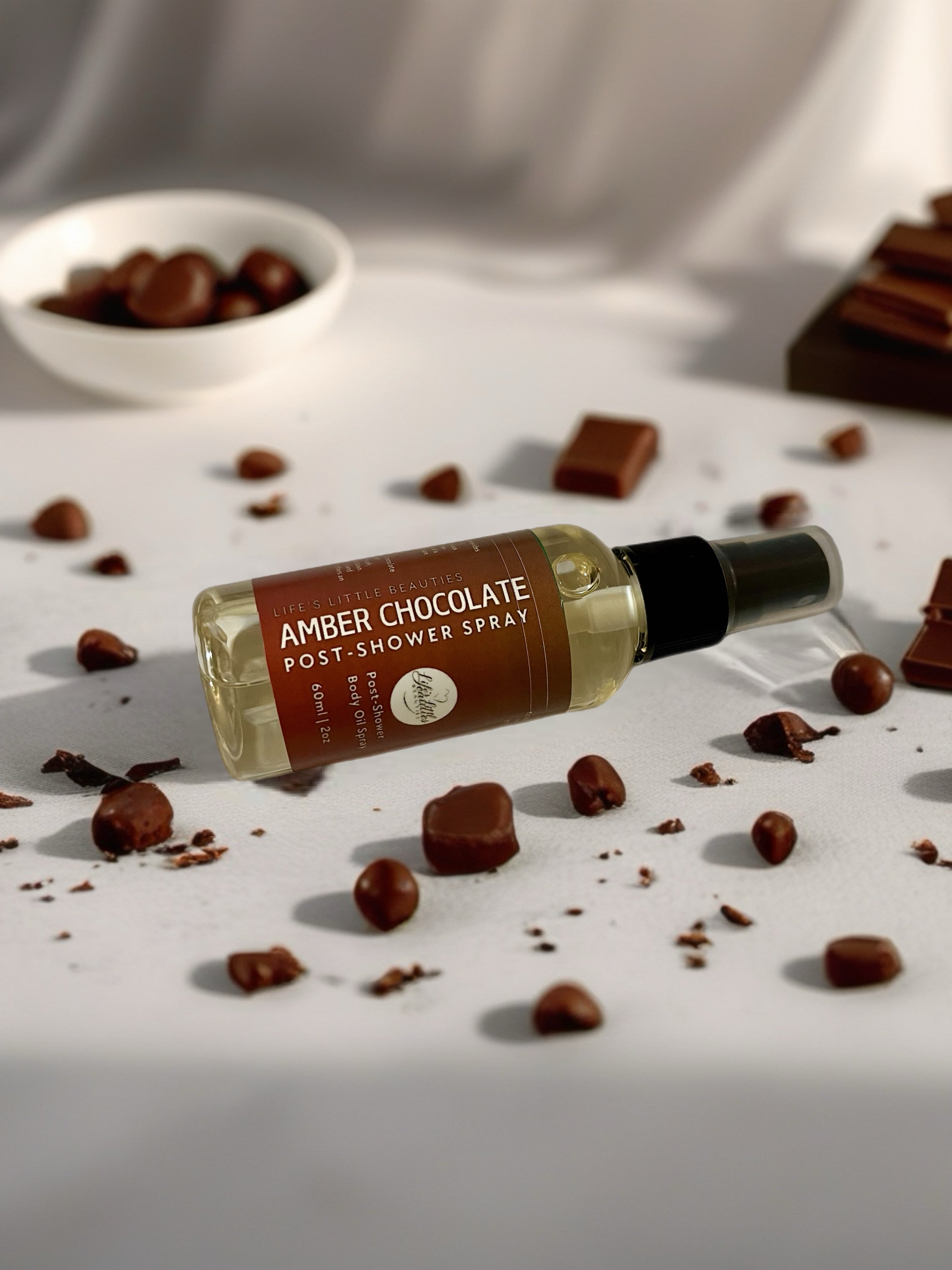 Amber Chocolate Body Oil: Nourishing Post-Shower Mist (60ml)