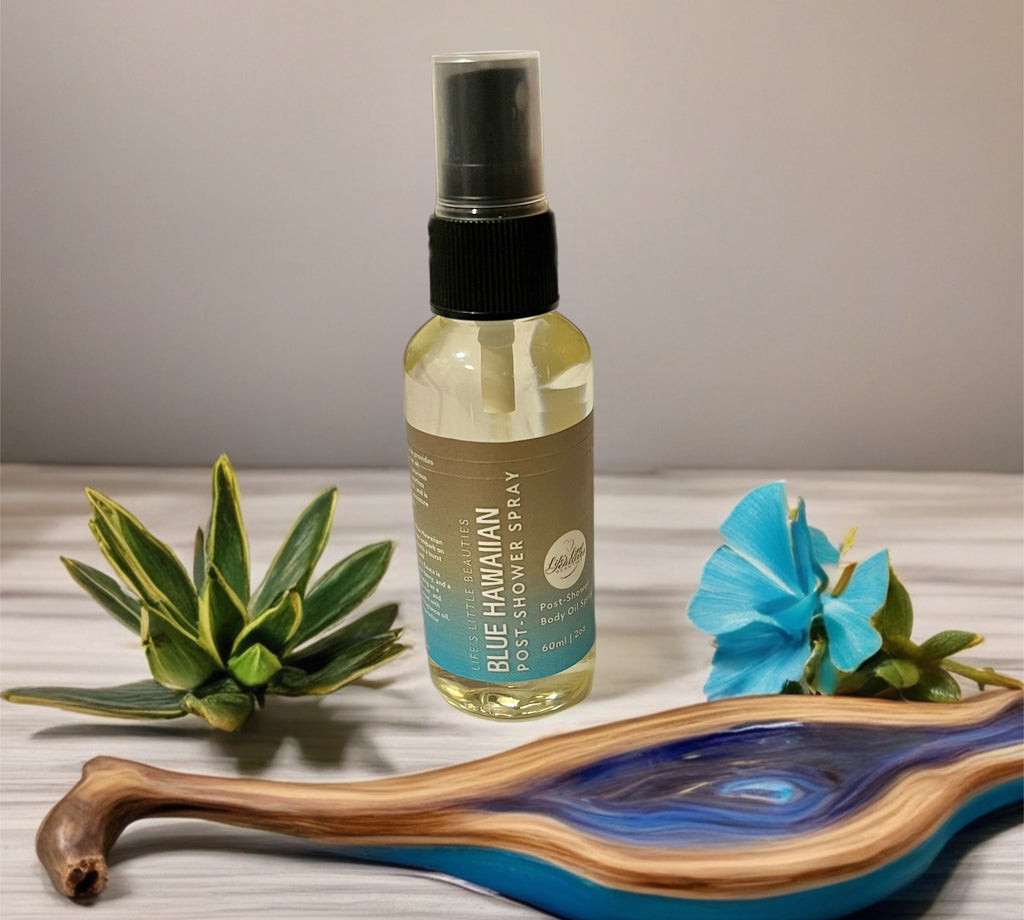 Body Oil Spray: Blue Hawaiian Tropical Scent (60ml/2oz)