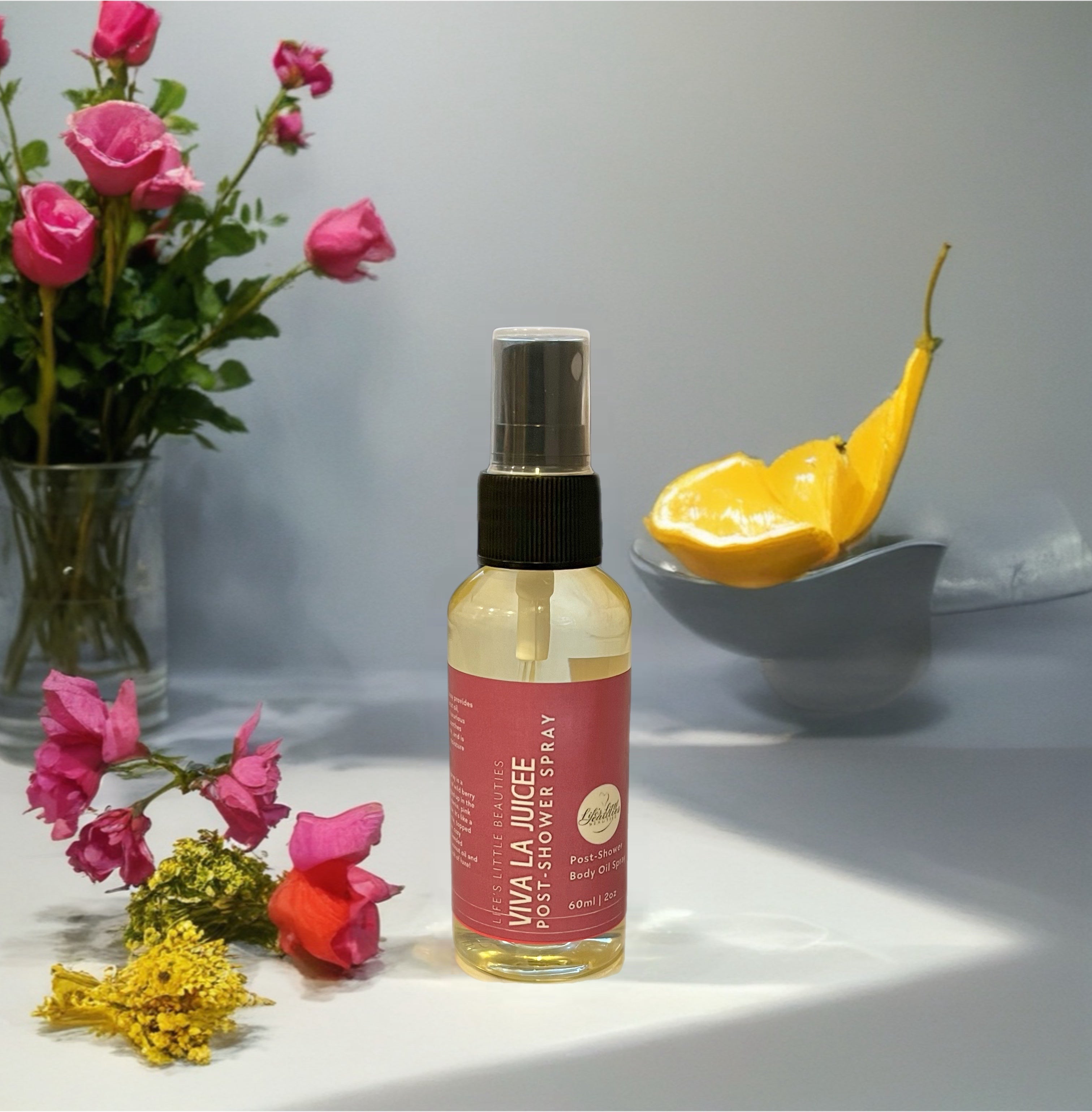 Viva La Juicee Body Oil Spray: Wild Berry & Mandarin Scent, 2oz